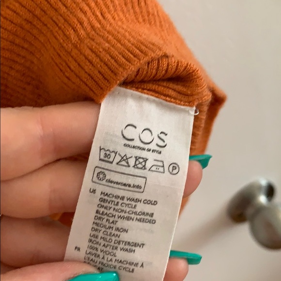 COS orange wool ribbed tank - Picture 3 of 4